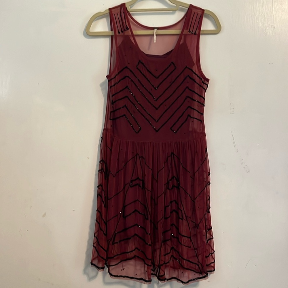 Free People mesh sequin dress